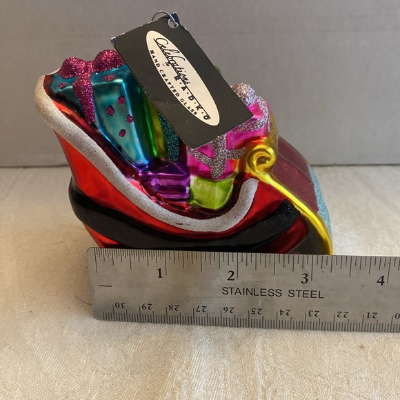 Celebrations by Radko handcrafted sled with presents handcrafted ornament 2016 - Picture 9 of 10